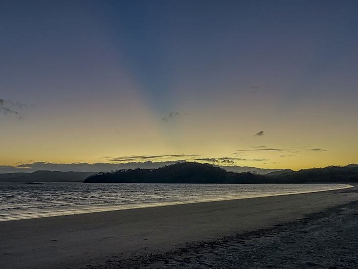 Coucher de soleil sur la plage