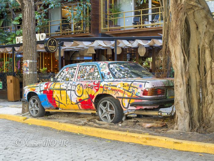 La voiture peinte